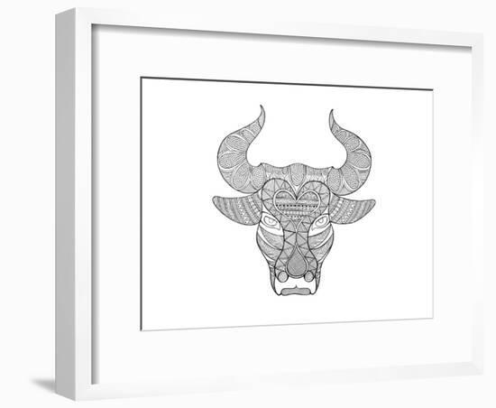 Animal Head Bull-Neeti Goswami-Framed Art Print