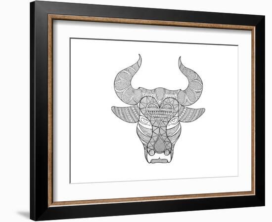 Animal Head Bull-Neeti Goswami-Framed Art Print