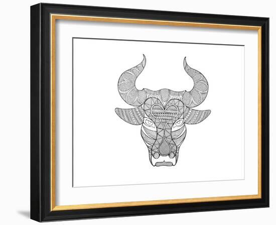 Animal Head Bull-Neeti Goswami-Framed Art Print