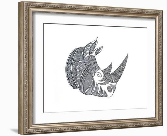 Animal Head Hippo-Neeti Goswami-Framed Art Print