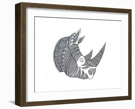 Animal Head Hippo-Neeti Goswami-Framed Art Print