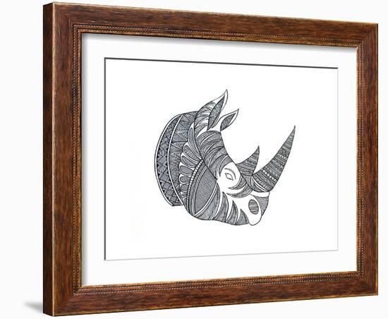 Animal Head Hippo-Neeti Goswami-Framed Art Print