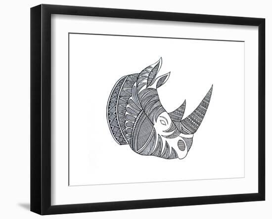 Animal Head Hippo-Neeti Goswami-Framed Art Print