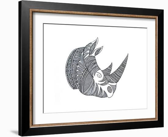 Animal Head Hippo-Neeti Goswami-Framed Art Print