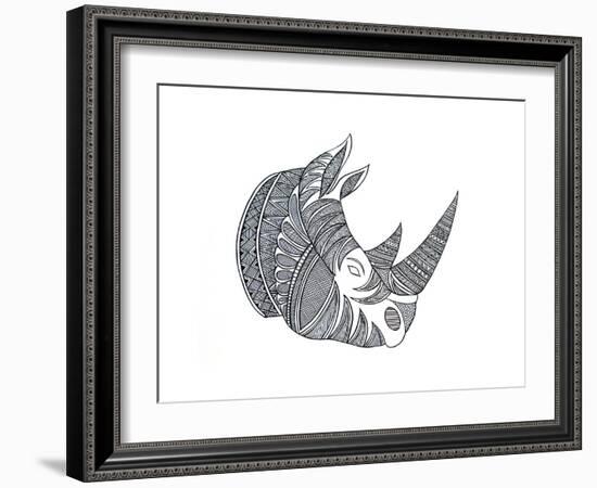 Animal Head Hippo-Neeti Goswami-Framed Art Print