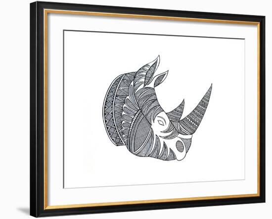 Animal Head Hippo-Neeti Goswami-Framed Art Print