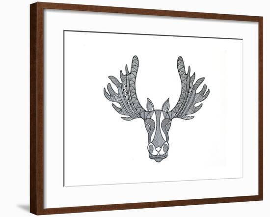 Animal Head Moose-Neeti Goswami-Framed Art Print