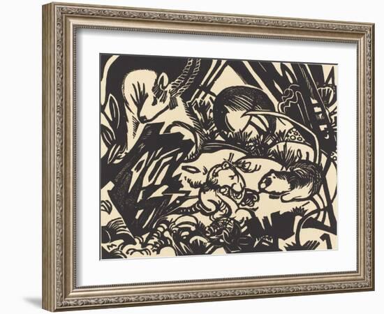 Animal Legend (Tierlegende), 1912-Franz Marc-Framed Giclee Print