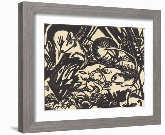 Animal Legend (Tierlegende), 1912-Franz Marc-Framed Giclee Print