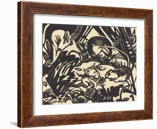 Animal Legend (Tierlegende), 1912-Franz Marc-Framed Giclee Print