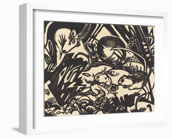 Animal Legend (Tierlegende), 1912-Franz Marc-Framed Giclee Print