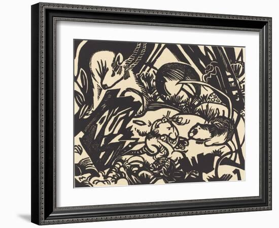 Animal Legend (Tierlegende), 1912-Franz Marc-Framed Giclee Print