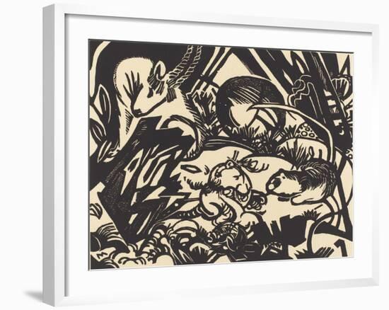 Animal Legend (Tierlegende), 1912-Franz Marc-Framed Giclee Print