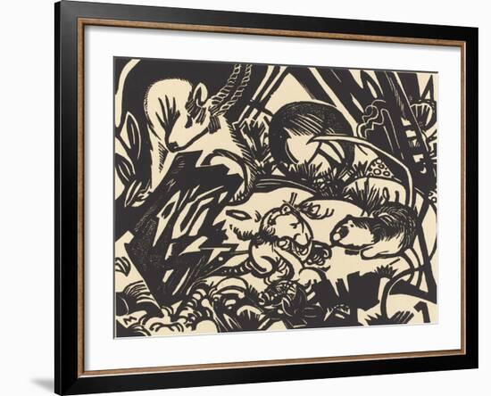 Animal Legend (Tierlegende), 1912-Franz Marc-Framed Giclee Print