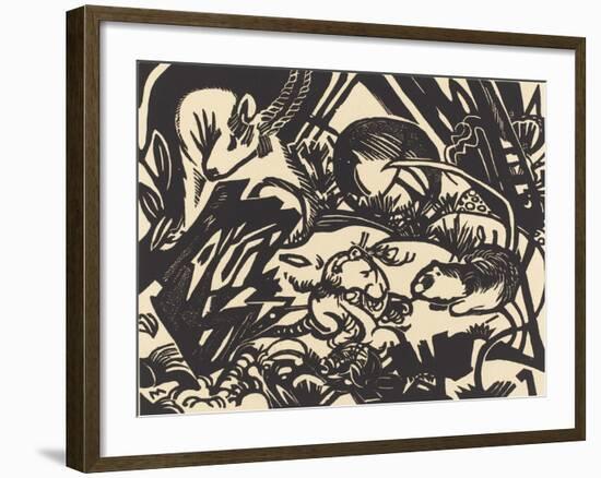 Animal Legend (Tierlegende), 1912-Franz Marc-Framed Giclee Print