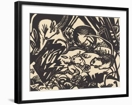 Animal Legend (Tierlegende), 1912-Franz Marc-Framed Giclee Print