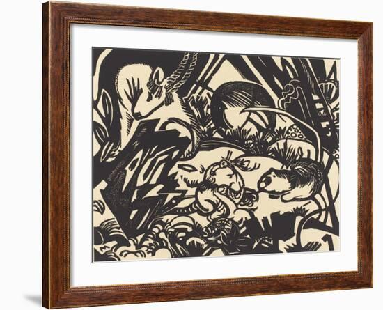 Animal Legend (Tierlegende), 1912-Franz Marc-Framed Giclee Print