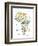 Animal Map of Africa for children and kids-Michael Tompsett-Framed Art Print