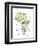 Animal Map of Africa for children and kids-Michael Tompsett-Framed Art Print