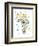 Animal Map of Africa for children and kids-Michael Tompsett-Framed Art Print