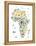 Animal Map of Africa for children and kids-Michael Tompsett-Framed Stretched Canvas