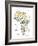 Animal Map of Africa for children and kids-Michael Tompsett-Framed Art Print