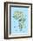 Animal Map of Africa for children and kids-Michael Tompsett-Framed Art Print