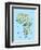 Animal Map of Africa for children and kids-Michael Tompsett-Framed Art Print