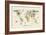 Animal Map of the World for children and kids-Michael Tompsett-Framed Premium Giclee Print