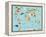 Animal Map of the World for Children and Kids-Moloko88-Framed Stretched Canvas