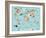 Animal Map of the World for Children and Kids-Moloko88-Framed Art Print