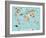 Animal Map of the World for Children and Kids-Moloko88-Framed Art Print