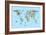 Animal Map of the World-Michael Tompsett-Framed Premium Giclee Print