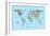 Animal Map of the World-Michael Tompsett-Framed Premium Giclee Print