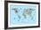 Animal Map of the World-Michael Tompsett-Framed Premium Giclee Print