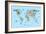 Animal Map of the World-Michael Tompsett-Framed Premium Giclee Print