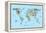 Animal Map of the World-Michael Tompsett-Framed Stretched Canvas