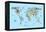 Animal Map of the World-Michael Tompsett-Framed Stretched Canvas