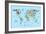 Animal Map of the World-Michael Tompsett-Framed Art Print