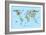 Animal Map of the World-Michael Tompsett-Framed Art Print