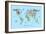 Animal Map of the World-Michael Tompsett-Framed Art Print