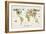 Animal Map of the World-Michael Tompsett-Framed Art Print