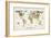 Animal Map of the World-Michael Tompsett-Framed Art Print