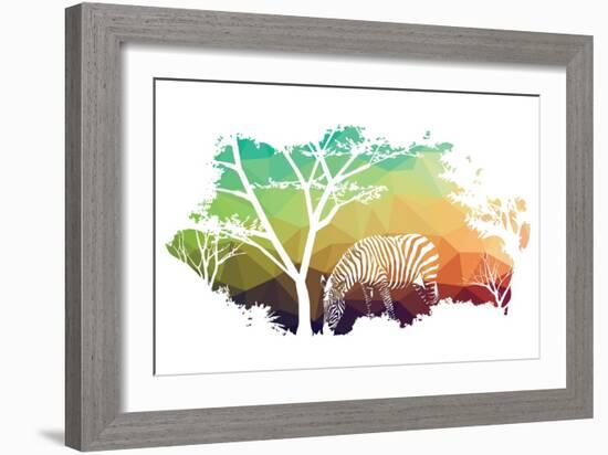 Animal of Wildlife (Zebra)-ananaline-Framed Art Print