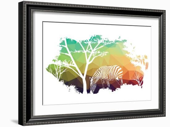 Animal of Wildlife (Zebra)-ananaline-Framed Art Print