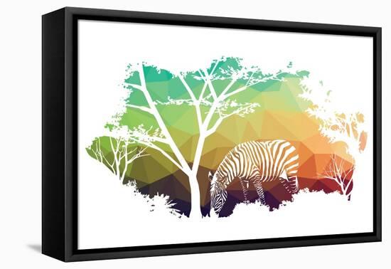 Animal of Wildlife (Zebra)-ananaline-Framed Stretched Canvas