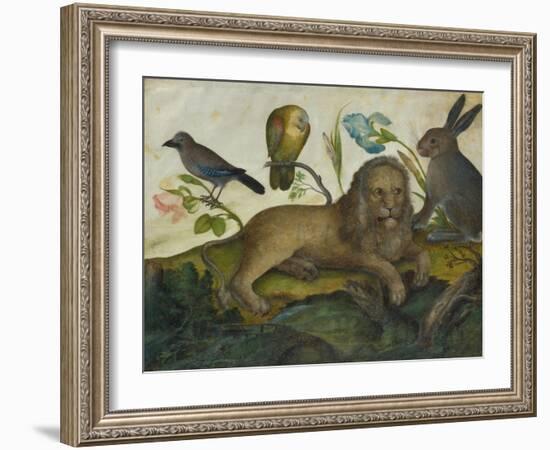 Animal Painting (Lion)-Hans Hoffmann-Framed Giclee Print