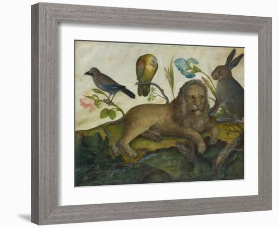 Animal Painting (Lion)-Hans Hoffmann-Framed Giclee Print