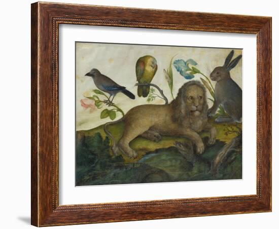 Animal Painting (Lion)-Hans Hoffmann-Framed Giclee Print