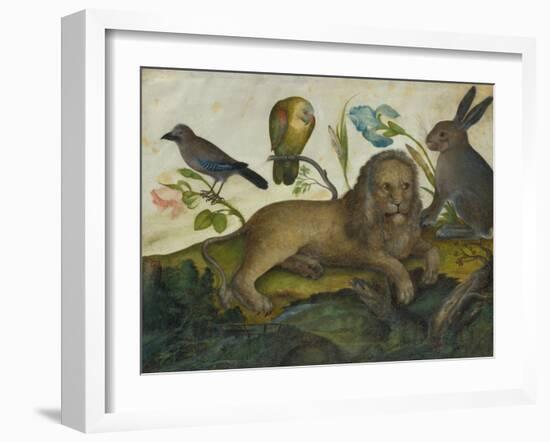 Animal Painting (Lion)-Hans Hoffmann-Framed Giclee Print